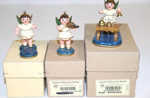 Falda corta 3 piezas Erzgebirge Angel Musikengel pintada de color con alas Hubrig - Imagen 1 de 7