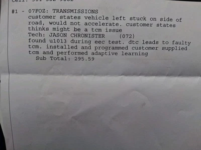 Programmed TCU TCM Transmission Control Module Defective See Description.  - Image 1 of 2