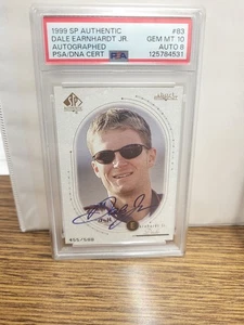 1999 SP Authentic Dale Earnhardt Jr Rookie Auto /500 PSA 10 - Bild 1 von 2