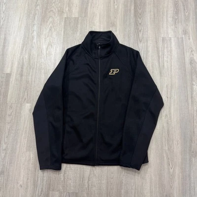Spyder Purdue Boilermakers 全拉链夹克男式特大号 XL 黑色 NCAA  — 第 1/4 张图片