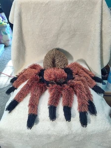 folkmanis hand puppet spider tarantula hairy orange black brown 18" - Picture 1 of 5