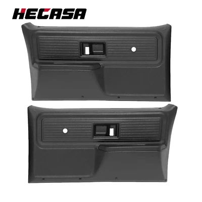 Black Inner Door Panels Left+Right For Chevrolet/ GMC Truck 1977 1978 1979 1980 - Image 1 of 4