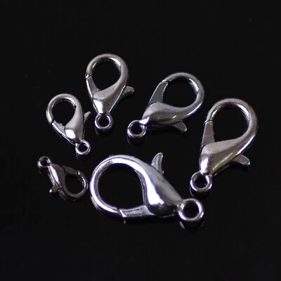 50 un. 10/12/14/16/18/21 mm oro/plata langosta broches gancho hágalo usted mismo joyería Foto 1 de 4