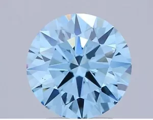 Lab Grown 1.50ct FANCY VIVID BLUE VS1 Clarity STONE IGI Certified CVD DIAMOND - Picture 1 of 12