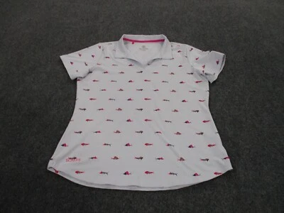 Camisa Escalas Adulto L Blanco Rosa Pez Polo Golf Logo Rendimiento San Lucas Mujer Foto 1 de 4