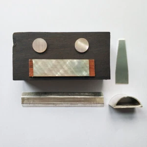 Double Bass Frog Wood Pure Silver Underslide Ring Ferrule Heel Plate Slide Eye - Picture 1 of 4