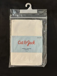 Cat & Jack White Dance Footed Tight 1 Pair Size S (4-6X) - Picture 1 of 2