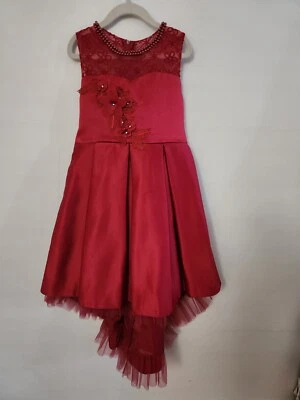 New Curtsy & Bows Brand High-Low Holiday Girl's Dress (Size 6/7) - Image 1 of 4