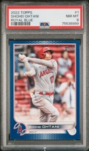 SHOHEI OHTANI 2022 Topps ROYAL BLUE #1 PSA 8 NM-MT