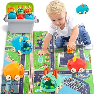 BELLOCHIDDO Baby Truck Car Toys with Playmat/Storage Box Gifts Toddler Toys Set - Picture 1 of 5