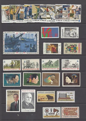U.S. 1973 Commemorative Year Set 34 MNH Stamps - Image 1 of 2
