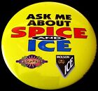 1995 MOLSON ICE Beer Button Pin 3 inches/7.6 centimeters Diameter New 
