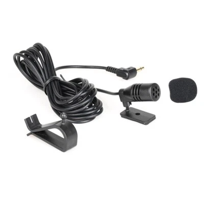 3,5 Mm Auto Audio Mikrofon Wired External Mic Clip Für Auto DVD Radio 10FT - Bild 1 von 4