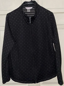 Ladies Sz M - Allison Daley Black Zippered Jacket New!  - Picture 1 of 4