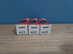 Autolite 403 Copper Resistor Spark Plug - Set of 3 - Foto 1 di 2