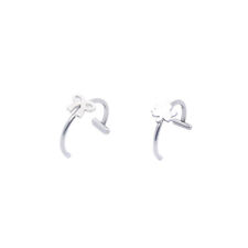 2Pcs Personality Heart Lip Ring Stainless Steel Lip Ring Body Piercing Jewelr Ni