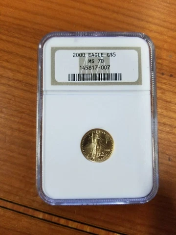 2000 GOLD EAGLE G$5   NGC MS 70 Cover