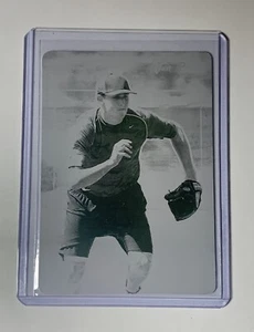2007 Just Minors, Trevor Cahill Printing Plate 1/1, Press Plate Black 1 of 1 - Picture 1 of 3
