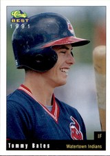 1991 Watertown Indians Classic/Best #17 Tommy Bates Arlington Texas TX Card