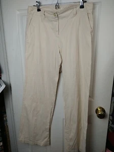 Talbots Women 6 pants Creme Zip Button Chino business casual officewear pants - Picture 1 of 12