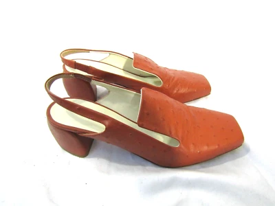 Tibi Evon Embossed Ostrich Slingback Pump Size 37 SOLD OUT! - Image 1 of 4