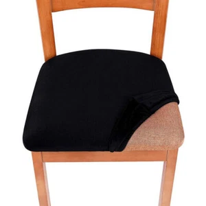 1-8 Kitchen Dining Chair Seat Covers Stretch Velvet Cushion Slipcovers Protector - Picture 1 of 16