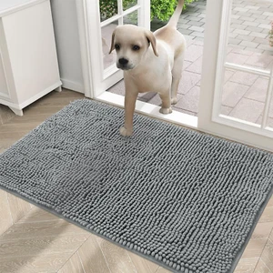 Dog Door Mat for Muddy Paws, Absorbs Moisture and Dirt, Non-Slip Washable Mat, Q - Picture 1 of 11