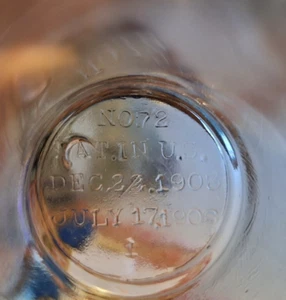 PRETTY TURNING AMETHYST PAT JULY 17 1908 MEDICAL JAR GROUND LIP - Picture 1 of 8