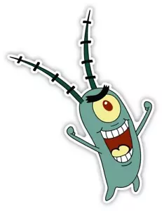 Pegatina de dibujos animados Sheldon Plancton Bob Esponja portátil teléfono de pared coche niños niños - Imagen 1 de 1
