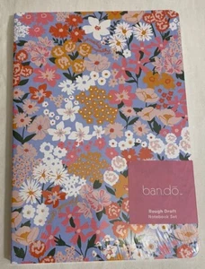 Bando. Rough Draft Notebook Set Lined Pages Fruity & Floral Print 3 Piece Set - Picture 1 of 3