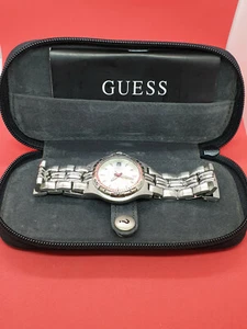 orologio uomo guess bracciale tono argento datario, lunetta girevole nella sua scatola. - Foto 1 di 9