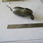 FISHING LURES   SHAKESPEARE 2½"  VINTAGE WOOD  BEDED EYES  SWIMMIN MOUSE   GREEN