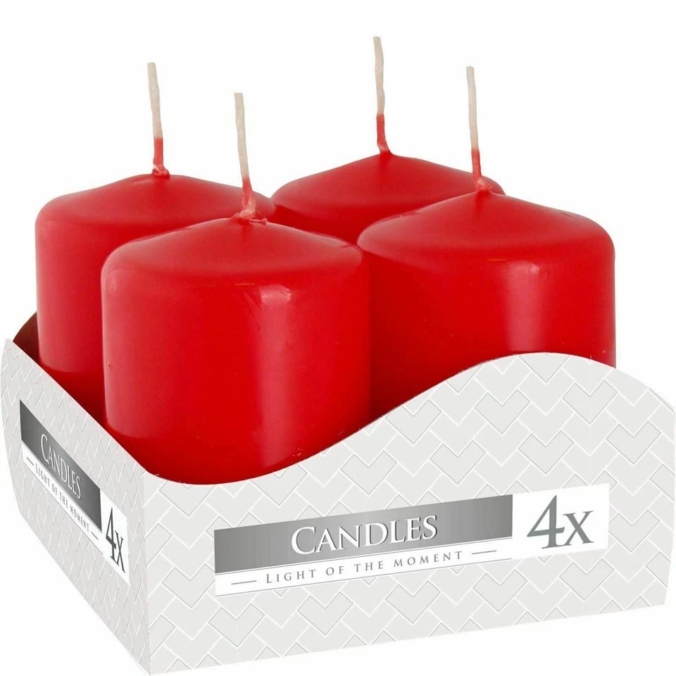 Pillar Candles Paraffin Wax Church Ivory or Red Various Sizes up 25cm Height - Image 1 of 1