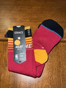 STANCE NBA - Heat Arena Logo - Miami Heat Basketball Socks - Maroon - Med - Picture 1 of 3