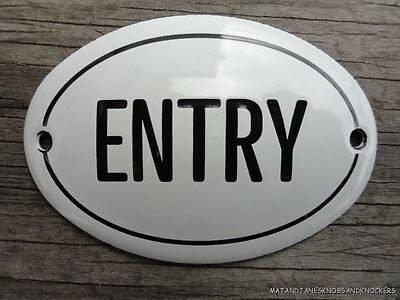 Small Antique Style Enamel Door Entry Sign Plaque • 7.19$
