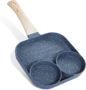 Nonstick 2-Cup Egg Frying Pan - Ideal for Breakfast & Induction Ready - Picture 1 of 12