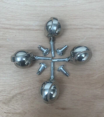 4x PLASTIC KENRICK SHEPHERD CHROME CASTORS . 50MM BALL CASTOR, FREE POSTAGE b5