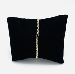 333/- 8 KT Gelbgold Armband, Figaro, 19 cm lang, 3 mm breit, Karabiner - Bild 1 von 3