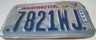 Vintage WASHINGTON MOTORCYCLE CYCLE License Plate TAG 7821WJ  MORE LISTED