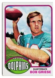 Bob Griese Salón 1976 Topps #255 Miami Dolphins Muy Bueno - Imagen 1 de 2