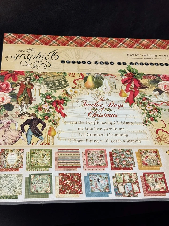 Graphic 45 Twelve Days of Christmas 12x12 Paper Pad - Item 4500734