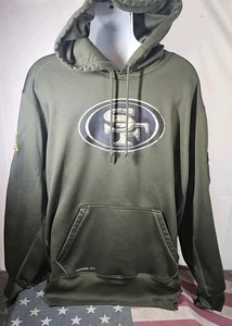 San Francisco 49ers Nike Salute To Service Hoodie Mens XL Camo Green 2015 - Picture 1 of 16