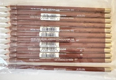 Jordana Eyebrow Eyeliner Pencil Auburn 40 Lot of 12 New Sealed Vintage - Image 1 of 2