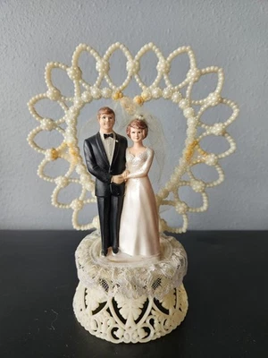 Topper de pastel de boda vintage Coast Novelty Co. 1959 cm hecho en EE. UU. 8,25" de alto Foto 1 de 4