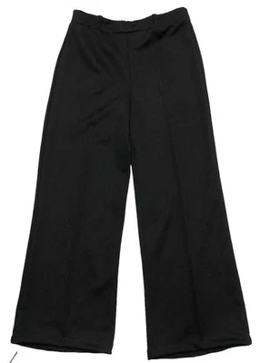 Vintage 70s Ecco Bay Pants Women’s 6 Black Ankle Trouser Wide Leg Knit USA 28x25 - Image 1 of 4