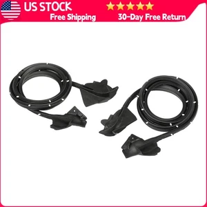 Pair Set Rubber Door Weatherstrip Seals Fits For 70-81 Camaro Weatherstrip Seals - Picture 1 of 11