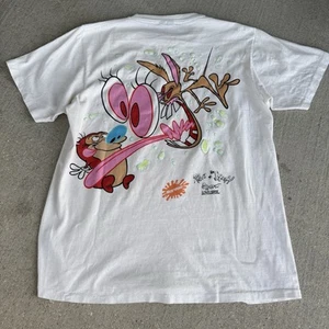 Vintage 90s Nickelodeon Ren & Stimpy Cartoon Gr. L Single Stitch T-Shirt Tee - Bild 1 von 7