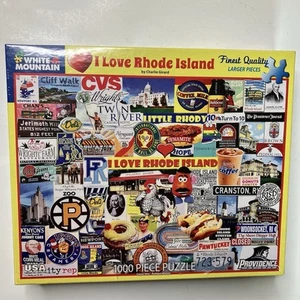 White Mountain I Love Rhode Island Puzzle 1000 Pieces Friars Providence New - Picture 1 of 9