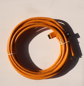 Tether Tools TetherPro USB-C to 3.0 Micro-B Right Angle Cable, 15', Orange - Picture 1 of 4