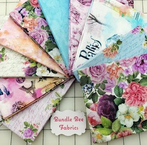 WE'LL ALWAYS HAVE PARIS~MICHAEL MILLER Fat Quarter bundle of 10 New 100% Cotton - Picture 1 of 4